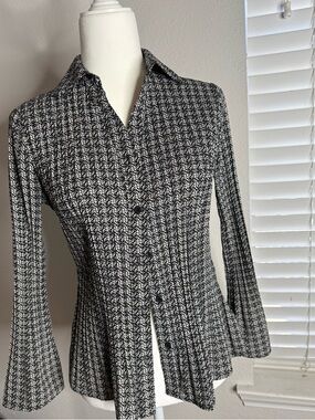 East 5th Black and White Button Down Shirt